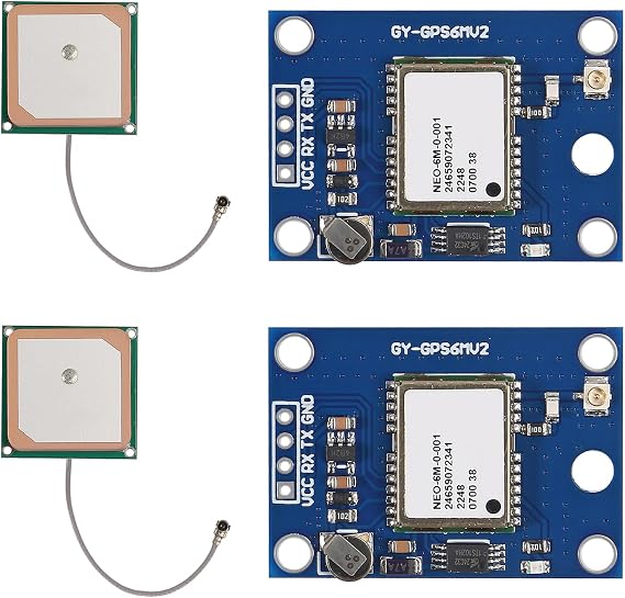 2pcs GY-NEO6MV2 NEO-6M GPS Module NEO6MV2 with Flight Control EEPROM MWC APM2.5 Large Antenna for EEPROM APM 2.5