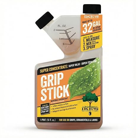 Ike's Grip-Stick Nonionic Surfactant Wetting Agent - Improves Herbicide Performance - 16 oz