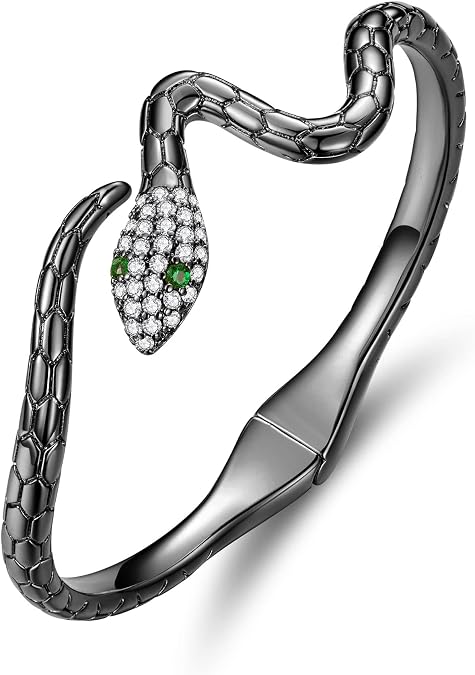 BISAER Original Snake Cuff Bracelets Gold Bangle Bracelets for Women