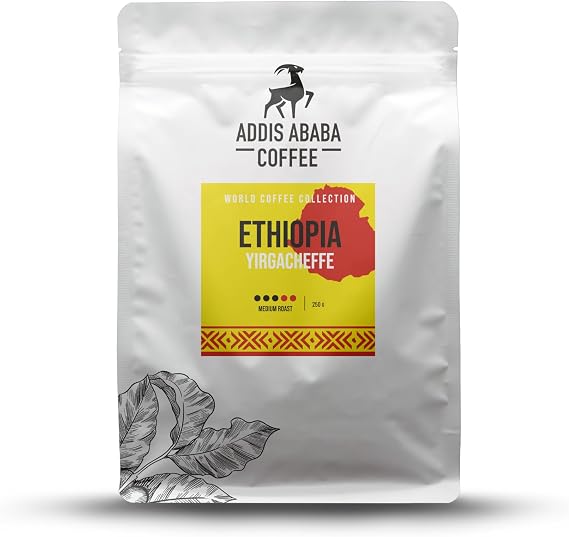 Addis Ababa Coffee - Ethiopia Yirgacheffee 250 Gr. World Coffee (Roasted Beans)