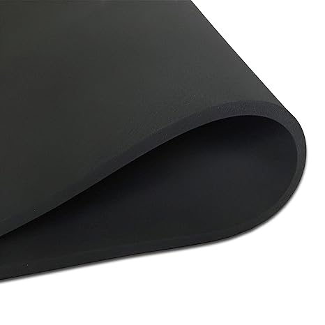 1/8" Thick x 18" Wide x 54" Long Sponge Neoprene Foam Rubber Sheets and Strips Soft/Medium Hardness- Cut to Multiple Dimensions and Lengths - DIY, Gaskets, Cosplay, Costume, Crafts