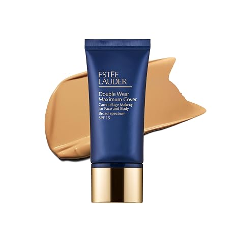 Estee Lauder Double Wear 24-Hour Maximum Cover Camouflage Foundation Makeup for Face and Body SPF 15 | Full Coverage | Tattoo Cover Up Makeup Waterproof, 1.0 Fl Oz