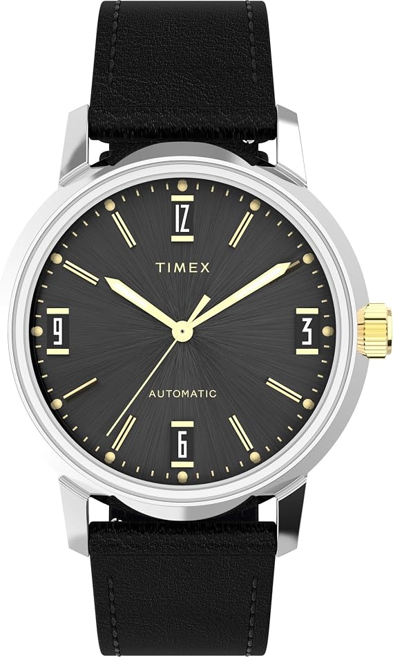 Timex TW2W33900 Men's Watch, Marlin Automatic Watch, Black, Black