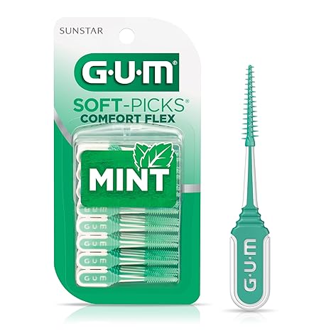 GUM Soft-Picks Comfort Flex Mint Interdental Picks, 80 Count