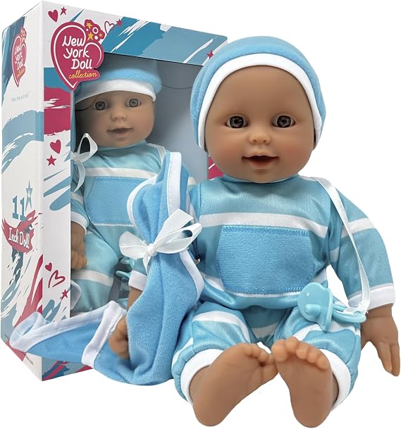 LYSB01MRERBZG-TOYS Soft Body Doll in Gift Box 11 Inch Baby Doll Beige