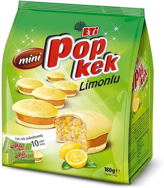Eti Popkek Mini Limonlu Kek 180 g x 10 Adet