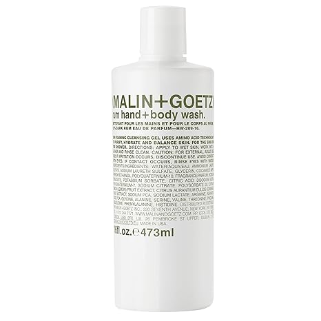 MALIN+GOETZ Hand + Body Wash, Foaming Cleanser, pH-Balanced, Unisex