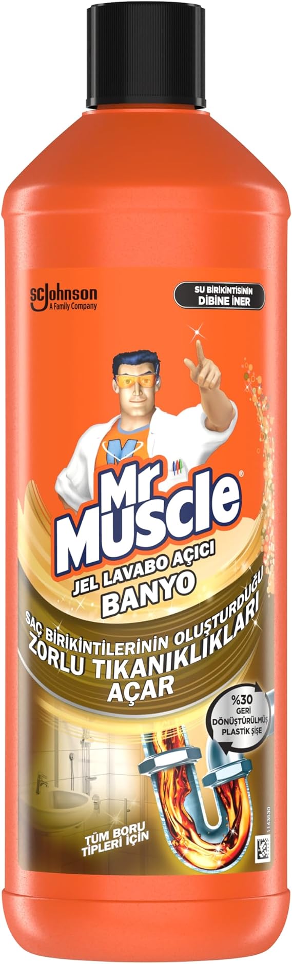 Mr Muscle Banyo Tüm Boru Tipleri için Jel Lavabo Açıcı 1000 mL