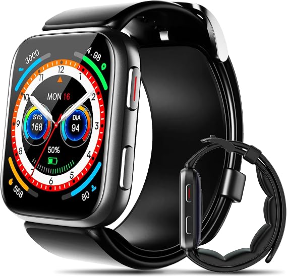 Smart Watch Blood Pressure, 1.95" Smart Watch BP Monitor with Air Pump Cuff, Blood Pressure Watch with Sleep Heart Rate Monitor, Pedometer, M7000 Watch Supports Data Sharing, Reminder Monitoring