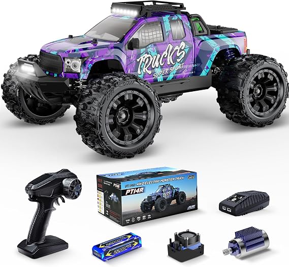 1/14 RC Cars 50 KPH 4WD Offroad Truck with 25W Fast Charger 3S Batter