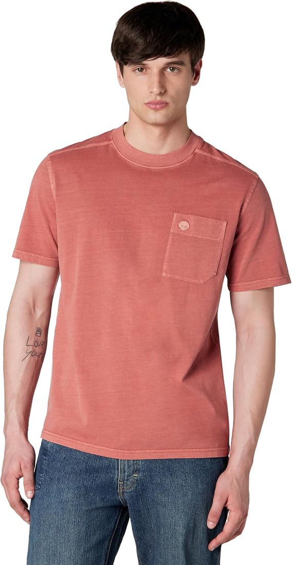 Timberland Men's Merrymack River Garment Dye Chest Pocket Tee