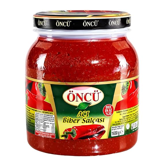Oncu Spicy Pepper Paste, Turkish, 3.6 Lb (1650 g)