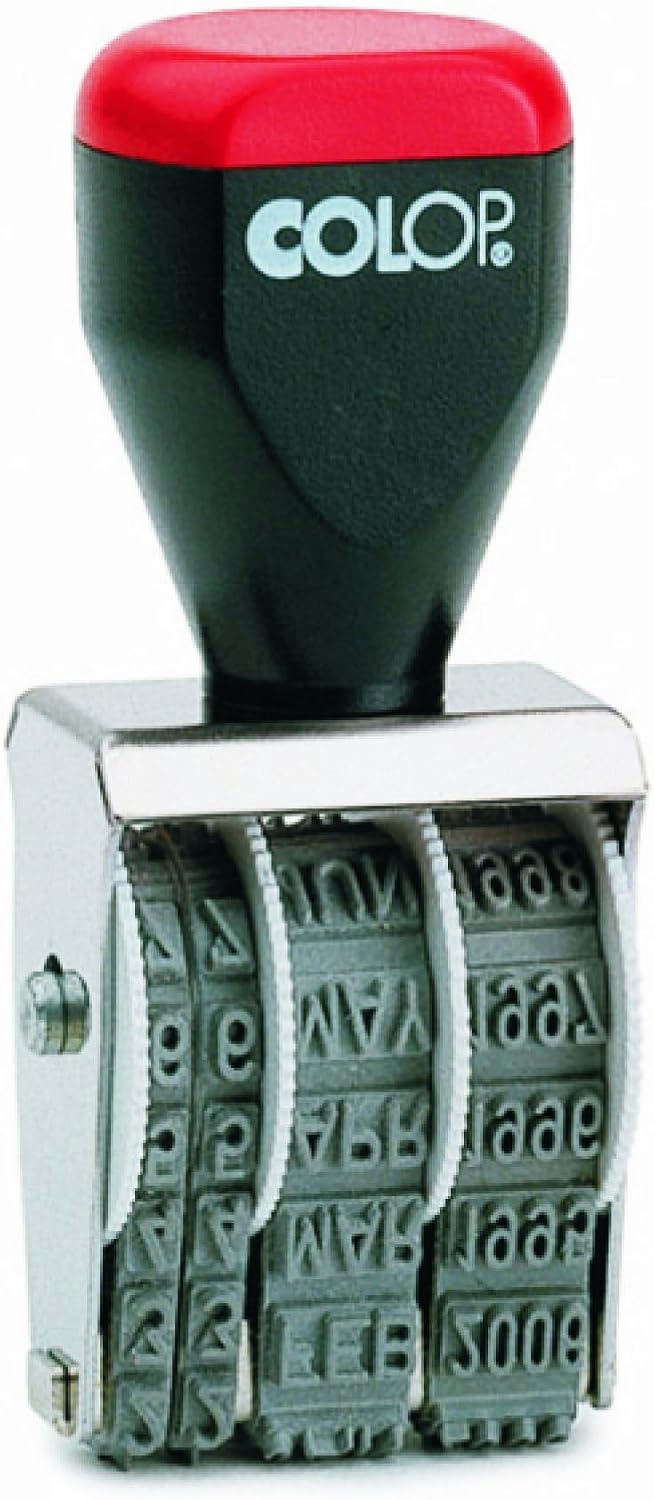 COLOP 04000 Date Stamp | 108627 | 4mm Adjustable Date Stamp | Traditional Rubber Line Dater