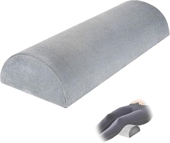 Half Moon Memory Foam Pillow, Orthopaedic Leg Positioner for Post-Surgery Recovery, Knee & Lumbar Support Cushion with Ergonomic Design, Leg Elevation Pillow for Side Sleepers, Back Pain Reli