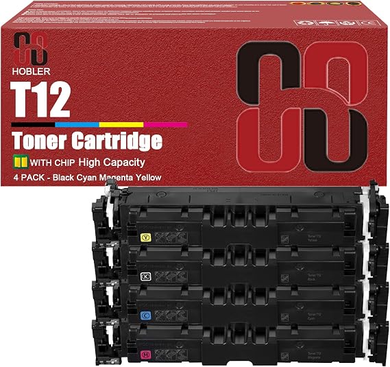 T12 Toner Cartridges Compatible for Canon T12K T12C T12M T12Y 5098C006 5097C006 5096C006 5095C006 Toner Cartridge Work for I-SENSYS X C1333i C1333iF C1333P Printers