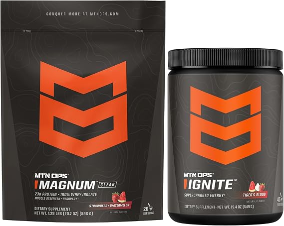 MTN OPS Magnum Clear Strawberry Watermelon & Ignite Tiger's Blood Bundle