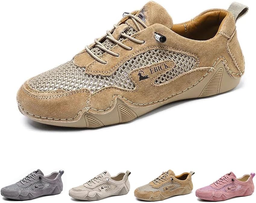 WomenS Outdoor Mesh Trail Shoes for Hiking & Walking Summer Sports Shoes Breathable Mesh Non-Slip Lightweight Casual Sneakers Italian Handmade Suede Ankle Boot