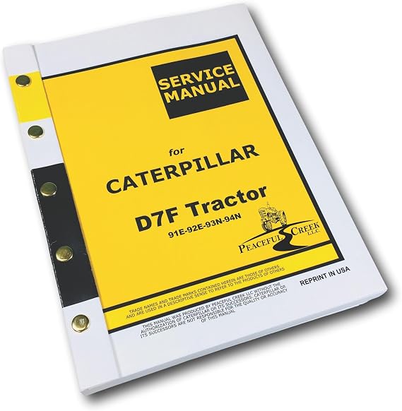 Service Repair Manual for Cat Caterpillar D7F 91E 92E 93N 94N Crawler Tractor Dozer