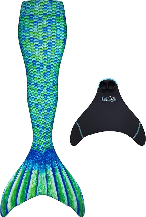 Fin Fun Mermaid Tail with Monofin for Swimming, Women & Teens