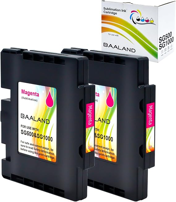 Compatible Sawgrass SG500 Sublimation Ink Magenta 2-Pack for Sawgrass SG500 SG1000 Sublimation Printer - High Capacity, Upgraded Chip, No AB Serial Number