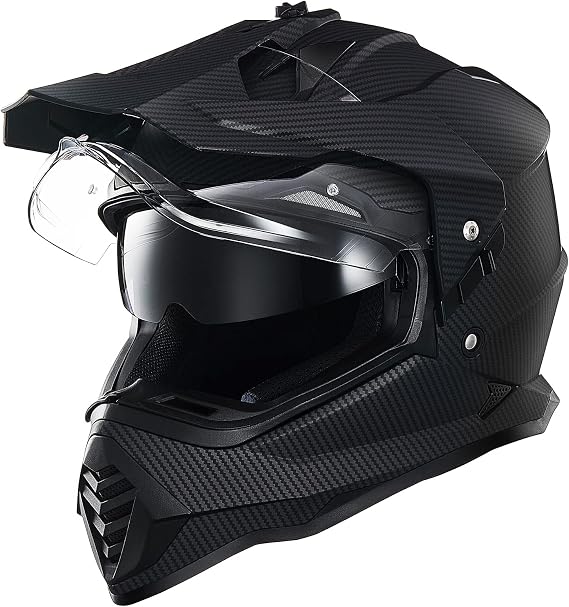 ILM Dual Sport Adventure Motorcycle Helmet with Pinlock Visor WS902