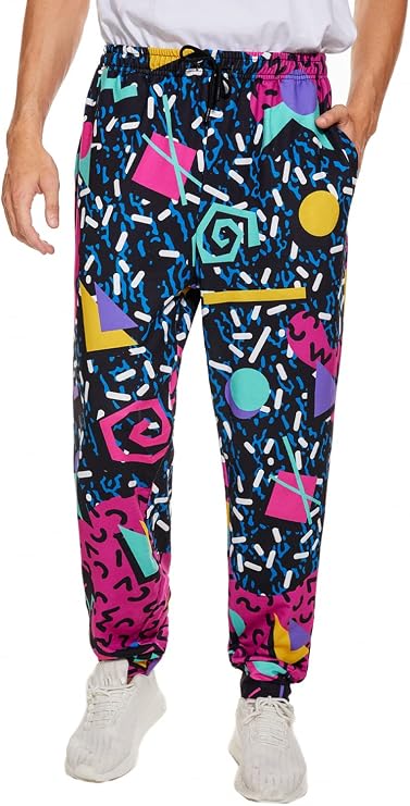 80s 90s Men's Sweatpants Retro Costumes Hip Hop Track Pants Vintage Jogger Workout Pants Sports Outfits for Men & Women