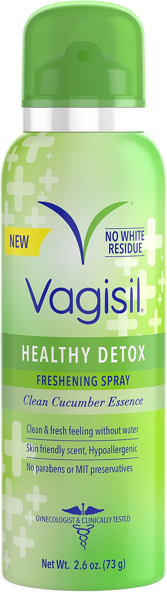 Vagisil Healthy Detox Freshening Spray for Feminine Hygiene, Gynecologist Tested, Paraben Free, Clean Cucumber Essence, 2.6 oz (Pack of 1)