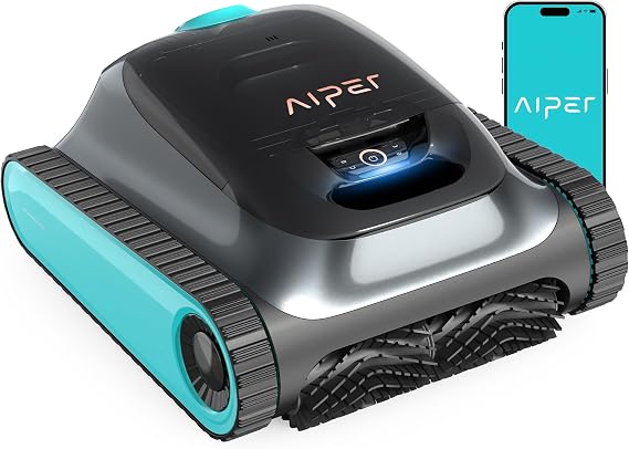AIPER Scuba S1 Poolroboter Boden und Wand Kabelloser Poolsauger mit Wandklettern Intelligenten Navigation 2.0 150 Minuten Batterielaufzeit Poolreiniger für Eingelassene Pools bis zu 150㎡