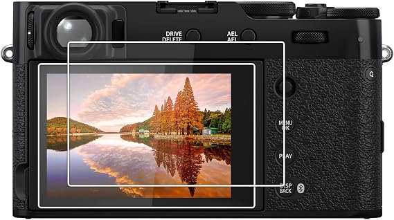 kinokoo Screen Protector for Fujifilm X100VI X100V XPRO3 XE4 XT4 camera, 0.25mm 9H Hardness Tempered Glass Film for Fuji X100V/ X100 VI/XPRO-3/XE4/XT4 camera - Bubble Free& Anti-Finger Print (2 Pack)