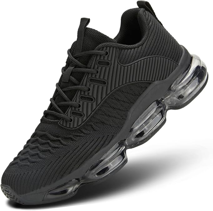 Luogoks Womens Walking Running Shoes Air Cushion Basketball Sneakers Fashion Tennis Breathable Sport Gym Fitness Cross Trainers Shoes