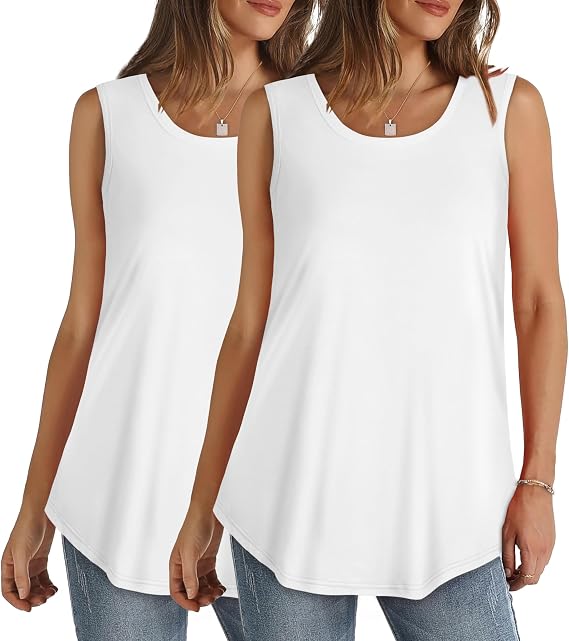 Tank Tops for Women Summer Sleeveless Casual Loose Fit Tunic Tops 2026