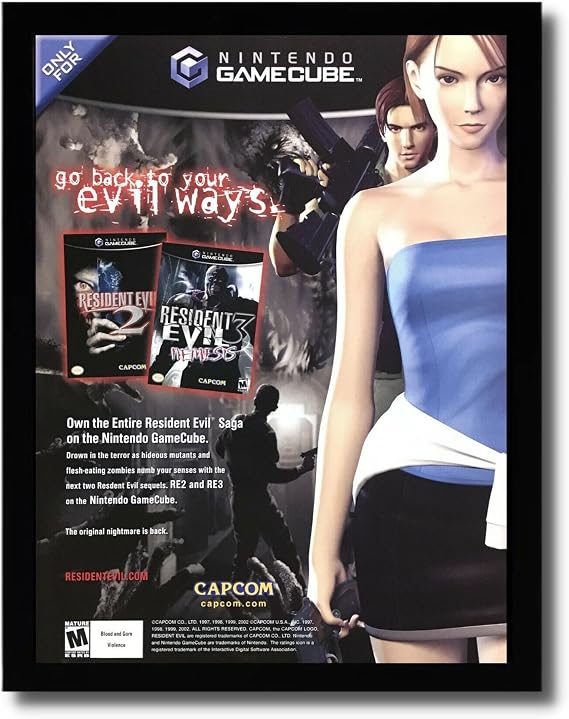 Resident Evil 2 & 3 Nemesis Print Ad/Poster Official Original Gamecube Promo Art
