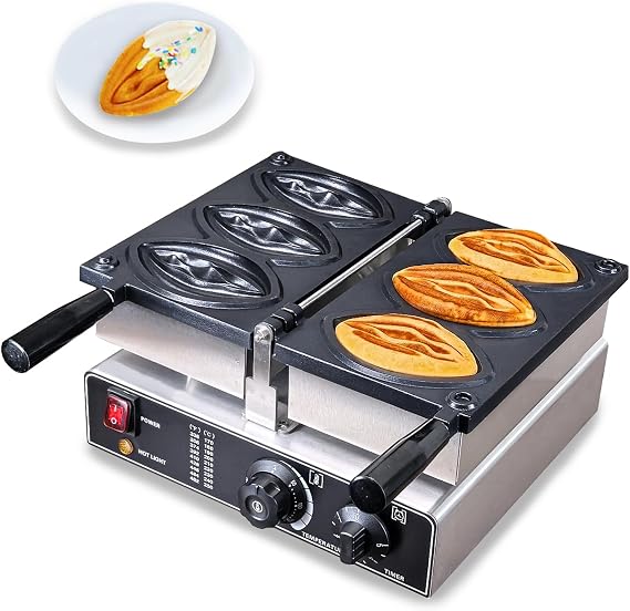 Commercial Strange Shape Waffle Machine, Halloween Waffle Maker/Snack Machines There are 3 Molds,Stainless Steel Baker w/Non-Stick Teflon Coating,50-300C/122-572F Adjustable...