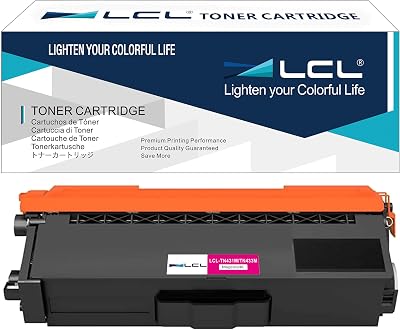 TN-433 TN433 Magenta High Yield Toner Cartridge Replacement for Brother TN-431 TN-433 TN431 TN433 TN433M TN-433M for HL-L8260CDW HL-L8360CDW DCP-L8410CDW MFC-L8610CDW HL-L9310CDW Printers 1-Pack