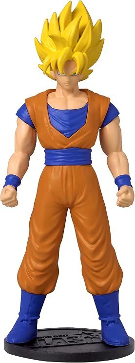 Dragon Ball Super Saiyan Goku Anime Figure | 4'' Tall Super Saiyan Goku Action Figure Contains Collectible Coin Manga
