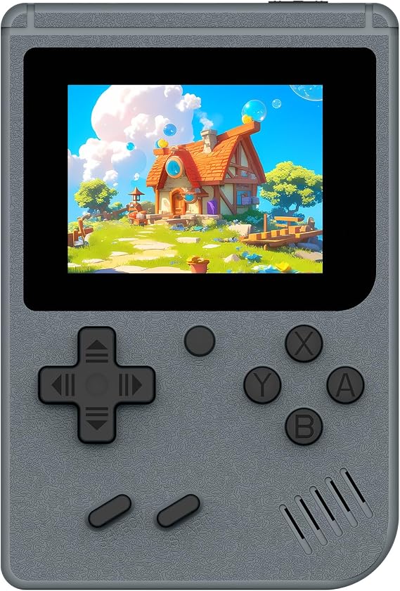Retro Handheld Games Console Built-in 400 Video Games, Portable Handheld Emulator with 3.0 Inch Screen, Mini Travel Retro Gaming Consle (Classic Gray)