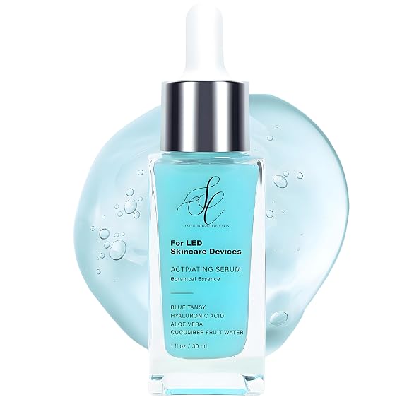 Red Light Therapy Activation Essence | Amplifies LED Wands, Masks & Skincare Devices | Blue Tansy, Aloe, Cucumber & Hyaluronic Hydration | Clean Formula | Use w/Home Skincare Technology