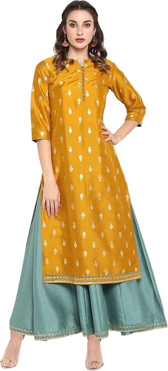 Janasya Indian Tunic Tops Crepe Kurti for Women