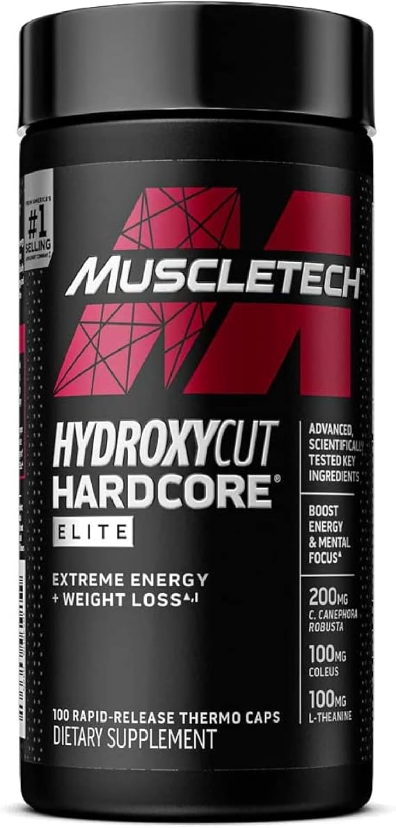 Hydroxycut Hardcore Elite, Rapid Release Capsules, 100 Count