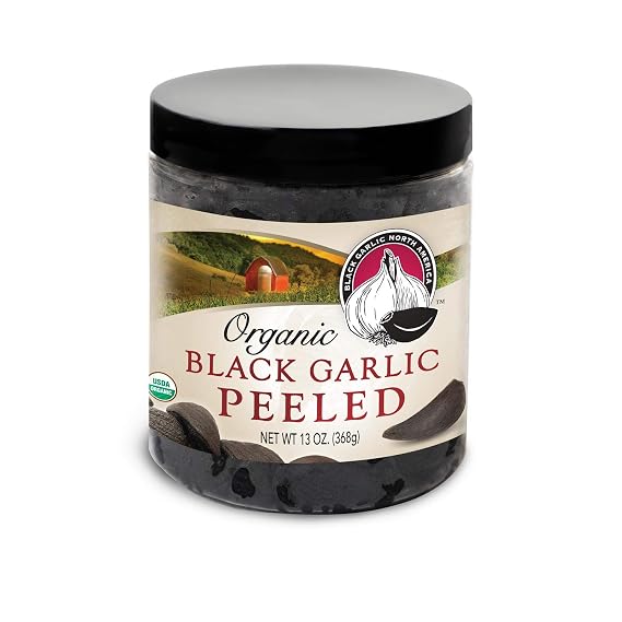 Organic Peeled Black Garlic Cloves - 13oz - Kosher Certified