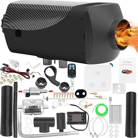 Diesel Air Heater 12V, Diesel Parking Heater with LCD Monitor & Remote Control for Car, Truck, Garage,Boat, RV,Trailer(Black)