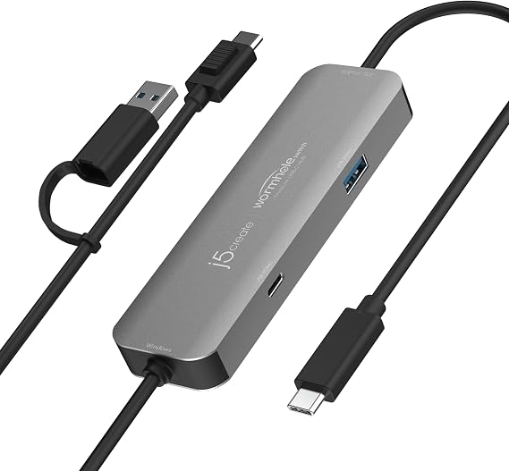j5create iPad/iPhone to Windows Collaboration Sharing Hub, Use iPad as a Second Display for Windows Laptop, Transfer Files Between iPhone and Win PC, Wormhole Switch CrossLink (JCH422)
