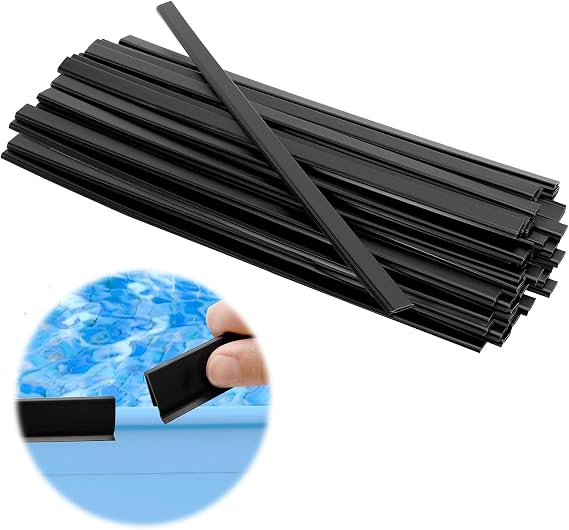 Svepndic 72PCS Pool Coping Strips for Overlap Above Ground Pool Liners, Pool Liner Lock Clips Replacement, Fits Up to 28ft Round, 12x24ft to 16x24ft Oval Pools