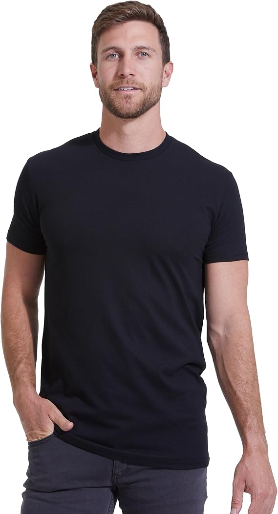 True Classic Mens T-Shirts Short Sleeve Crew Tall, Midnight, L