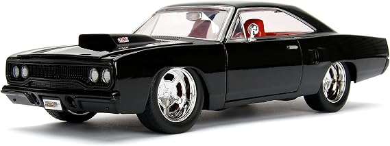 Jada Big Time Muscle 1:24 1970 Plymouth Road Runner Die-Cast Car, Toys for Kids and Adults (Black)
