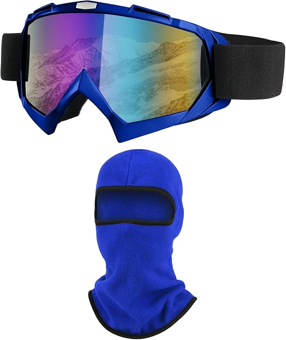 LJDJ Snowboard Ski Goggles with Balaclava, for Motorcycle Riding Men Women