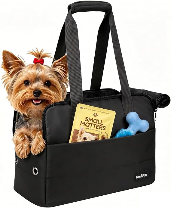 VavoPaw Dog Purse Carrier for Small Dogs,Puppy Travel Tote Bag Up to 11 lbs