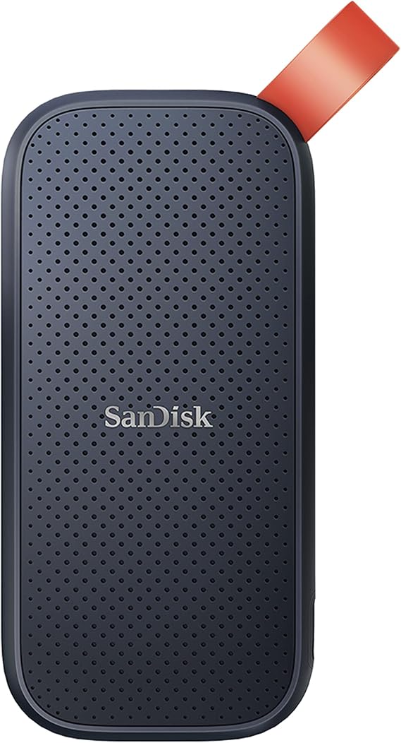 SanDisk Portable SSD 2 TB (SSD teknolojili harici sabit disk, 2,5 inç, 800 MB/s aktarım hızı, sağlam sürücü, dayanıklı kauçuktan sağlam sabitleme halkası) gri