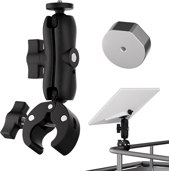 2024 Starlink Mini Mount, Car RV Pole Clamp Mount Old Pipe Adapter ONLY | Starlink Mini Adjustable Pipe Mounting Kit for Car RV Ladder Boat Yacht Balcony Railing