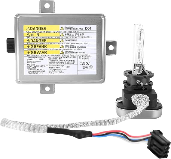 W3T19371 Xenon HID Headlight Ballast with Igniter & D2S Bulb for 2002-2005 Acura TL TSX and TL Type-S, for Honda S2000, for Mazda 3 Replaces W3T10471, W3T14371